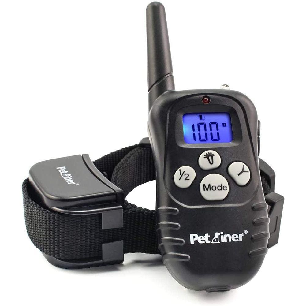 Petrainer PET998DRU1 Coleira de treinamento de cães com coleira de treinamento remoto para cães Casca Collar com Beep Vibração Es Elétrica Cão E Colei
