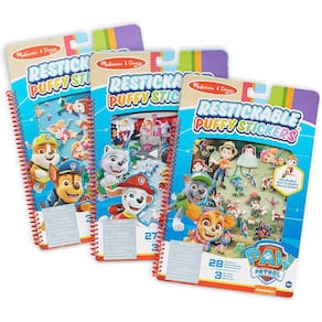 Melissa & Doug PAW Patrol Restickable Puffy Stickers 3-Pack – Adventure Bay, Jake`s Mountain, Jungle