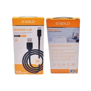 Cabo Usb para Tipo C de 2 Metros Turbo 4.8A a`Gold