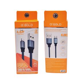 Cabo USB para Tipo C Reforçado Turbo 4.8A a`Gold