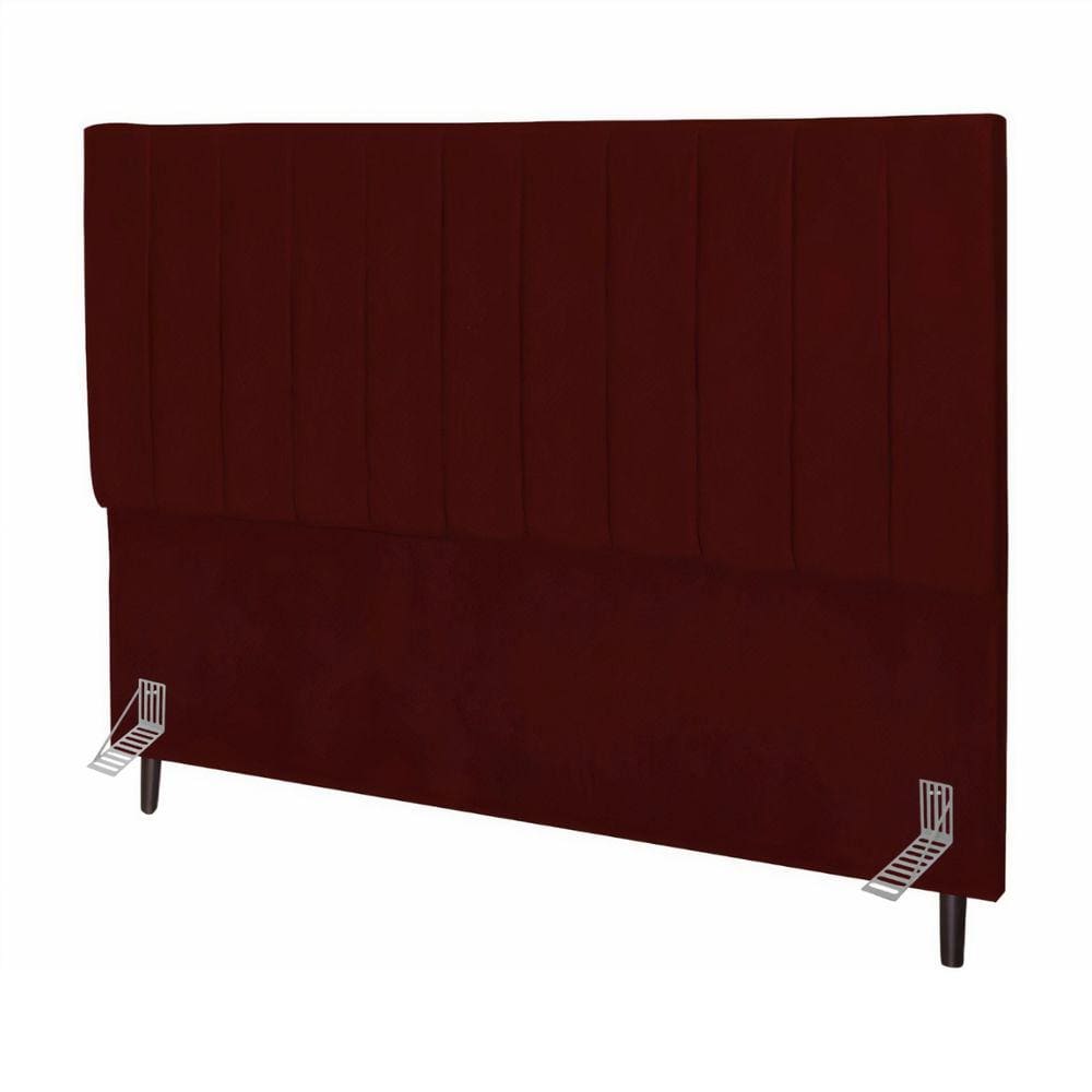Cabeceira Cama Box King 195 cm Carla Suede Marsala E Frame