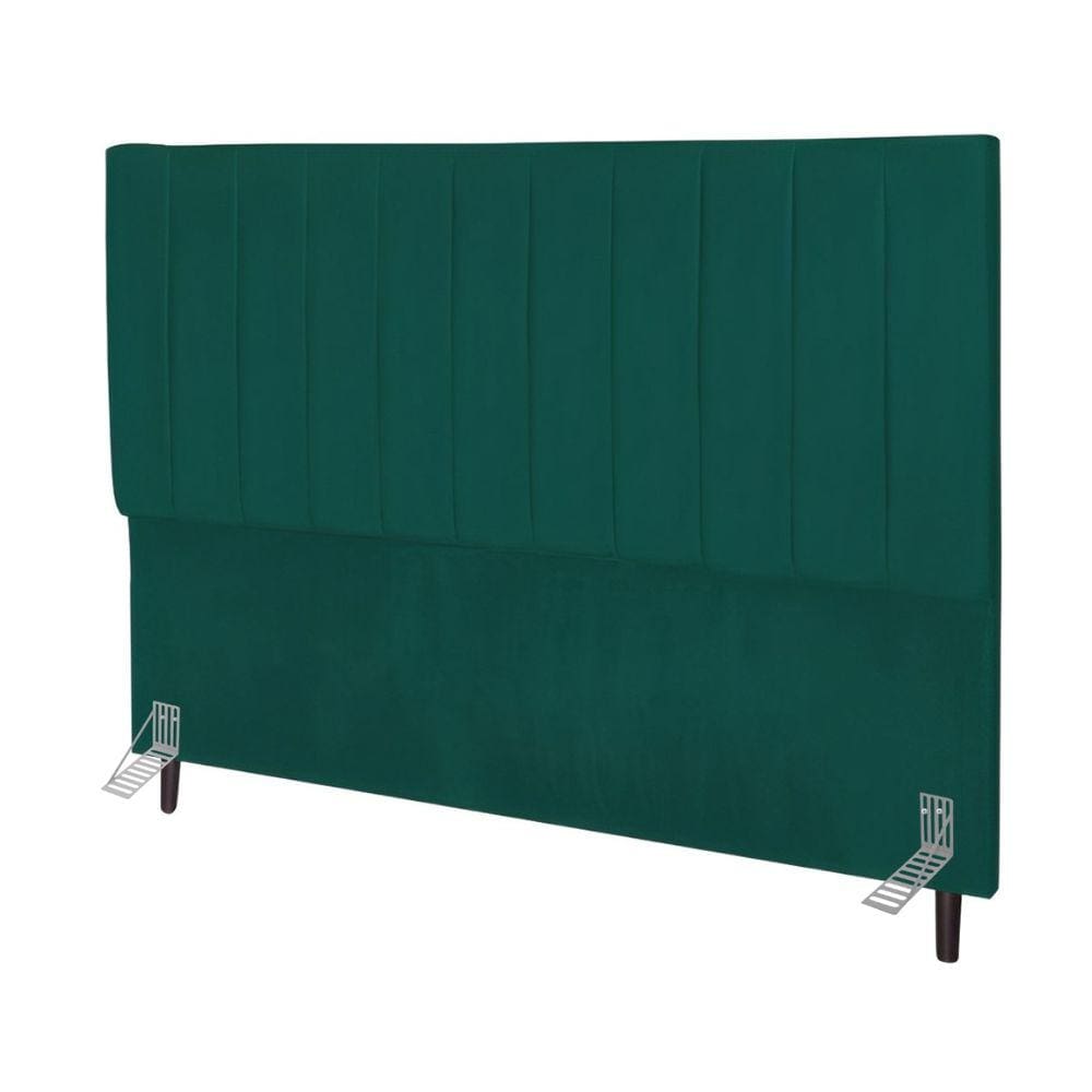 Cabeceira Cama King 195cm Carla Suede Azul Tiffany E Frame