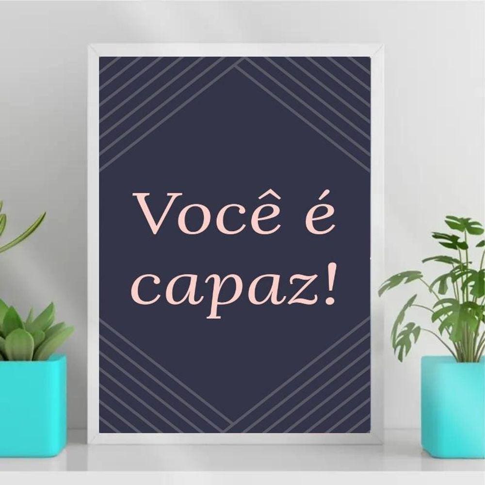 Quadro Decorativo Frase 33x24cm - Madeira Branca
