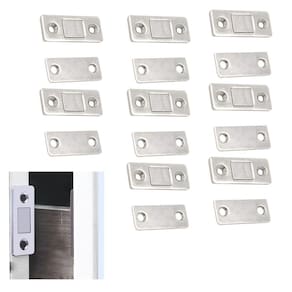 Fecho Magnetico Ima Inox Trava Fecha Porta Janela Armario Gaveta 8 Peças Ultrafino Segurança Multiuso