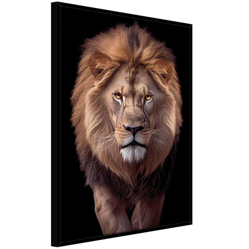 Quadro Decorativo Leão Judá Moldura Cx Alta 40x60