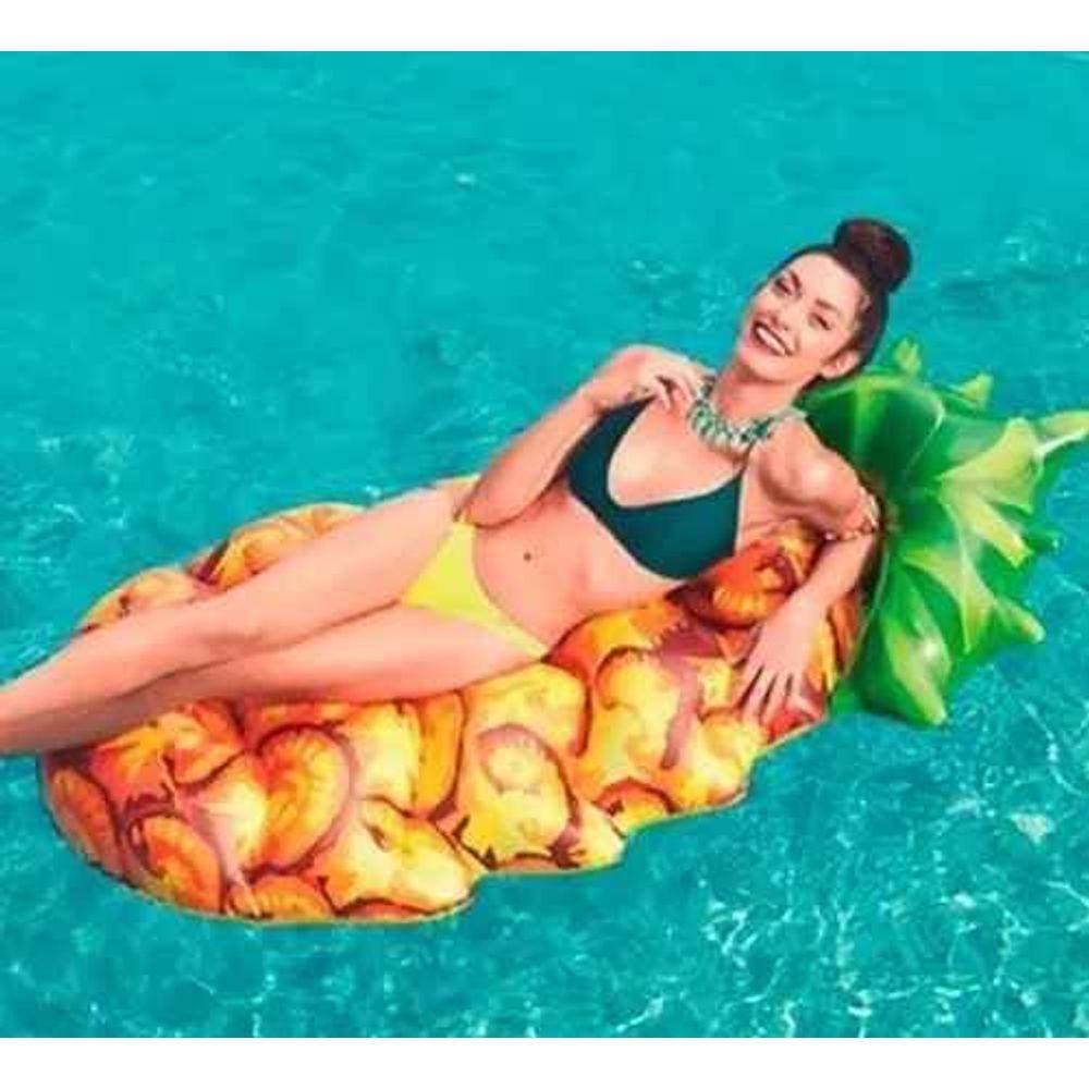 Boia Inflável Colchão Bronzeador Abacaxi Piscina Praia
