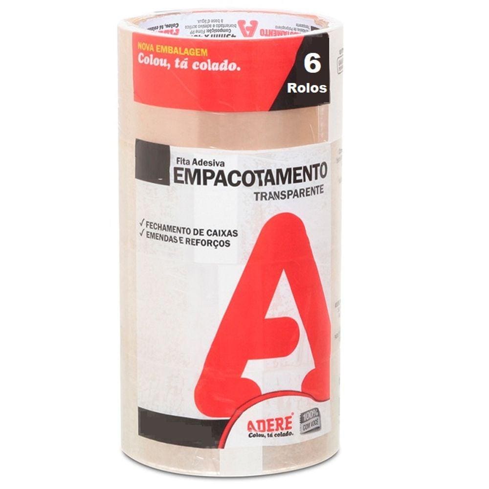 Kit 6 Fita de Empacotamento 48MM X 100M Adere