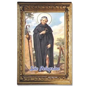 Santinho São Pelegrino 100 un. oração verso 10x7 cm