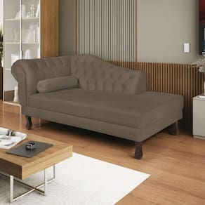 Diva Recamier Dora 140cm Lado Direito Suede Marrom