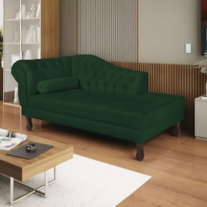 Diva Recamier Dora 160cm Lado Direito Suede Verde