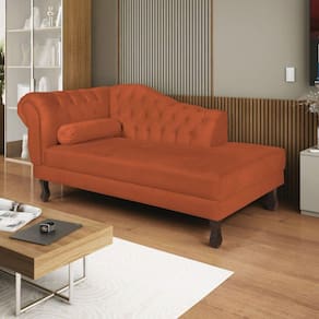 Diva Recamier Dora 130cm Lado Direito Suede Terracota