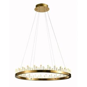 Pendente 80cmx11cm 1X36W 3000K 2160Lm Led Roca Bella Iluminação Dourado