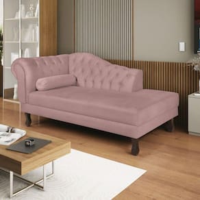 Diva Recamier Dora 185cm Lado Direito Linho Rose