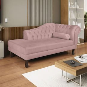 Diva Recamier Dora 160cm Lado Esquerdo Linho Rose