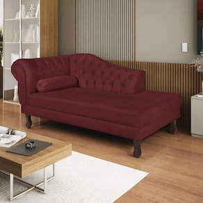 Diva Recamier Dora 160cm Lado Direito Suede Bordô