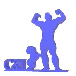 Shitzu Personalizado Pai Bodybuilder Decoração