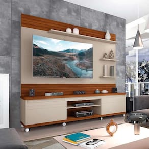 Home Theater para TVs Até 70 Polegadas Germai Cedro Off White/Freijó
