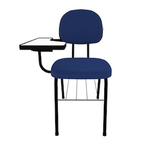 Cadeira Secretária com Porta Livros Universitária Ecoflex Azul
