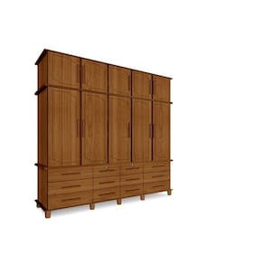 Guarda Roupa Berlim Quarto Casal 5 Portas 12 Gavetas com Maleiro Luapa Móveis