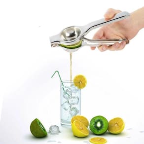 Espremedor De Limão Aço Inox Prático Para Casa E Cozinha