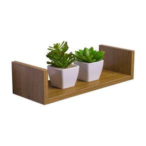 Prateleira U 40 x 10cm Freijó Suporte Invisível