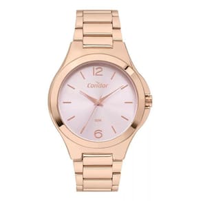 Relógio Condor Feminino Rosê Mostrador Rosa - 60% OFF