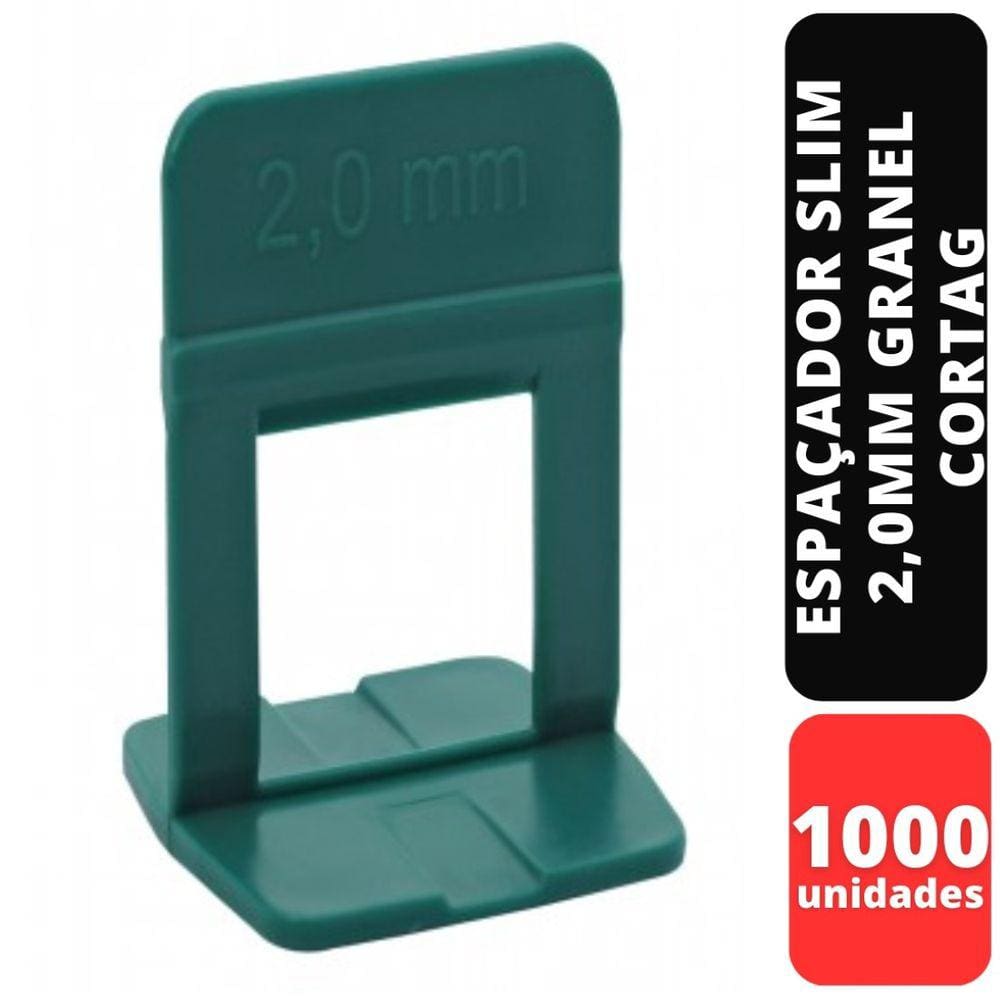 Kit C/1000 ESPAÇADOR NIVELADOR SLIM 2,0 MM GRANEL CORTAG