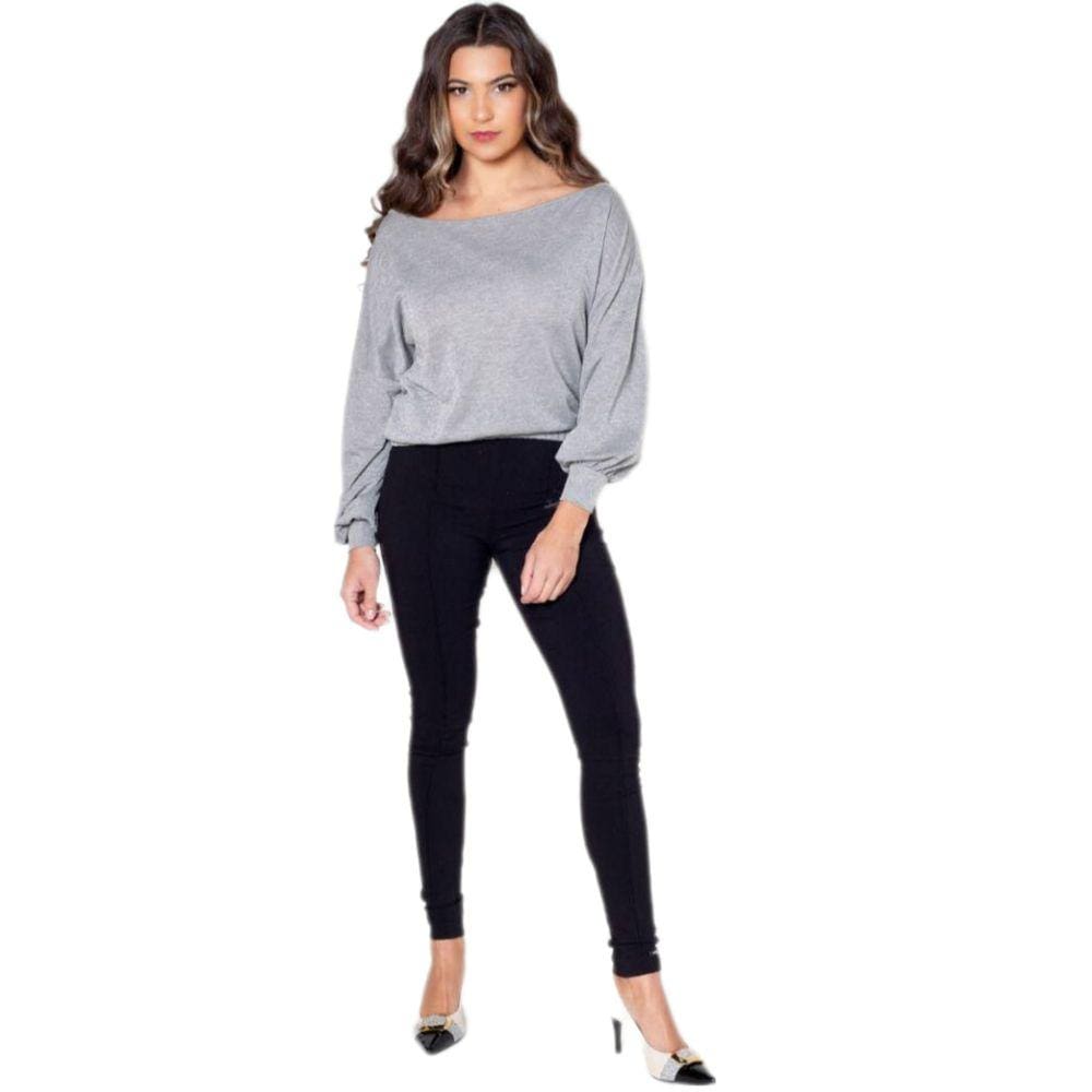 Calça Cigarrete Modeladora Jeans Feminina  Preto Vivan 1080