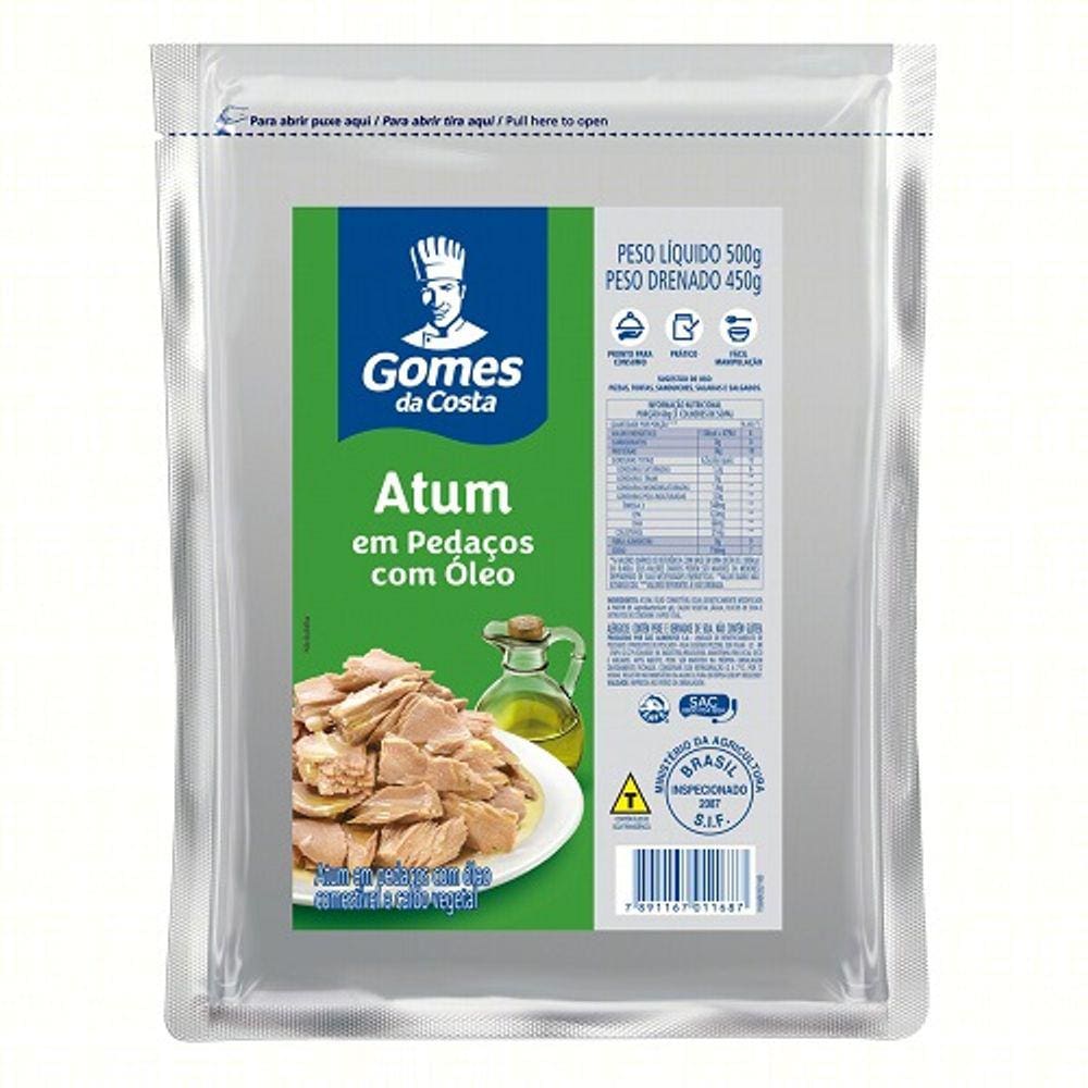 Atum Em Pedaços Em Óleo Gomes Da Costa Pacote 500G