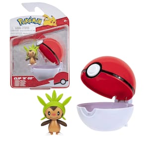 Figura de Ação Pokémon Chespin + Pokebola Wave 7 Sunny