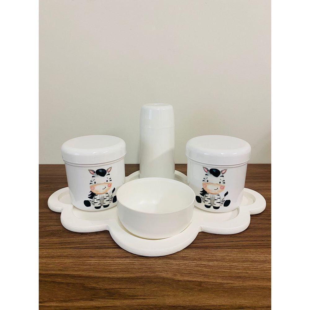 Kit Higiene Zebrinha c/ Garrafa Térmica