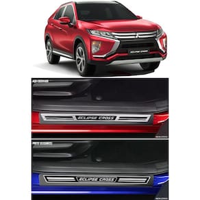 Jogo Soleira Premium Elegance Mitsubishi Eclipse Cross 2019 2020 - 4 Portas ( Vinil + Resinada 8 Peças )