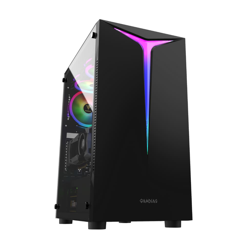 Gabinete Gamer Gamemax Revolt 3606, RGB, Mid Tower, Vidro Temperado, White,  Sem Fonte, Com 3 Fans