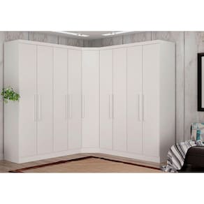 Guarda-Roupa Modulado de Casal Safira 001 em MDF com 9 Portas e 6 Gavetas Clic Móveis