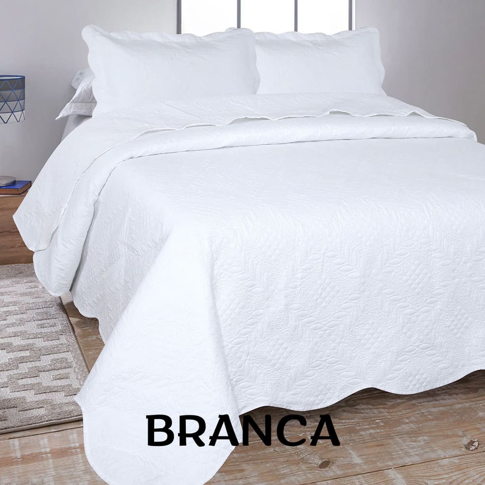 Kit Colcha De Cama Box Queen 2 Peças Dupla Face