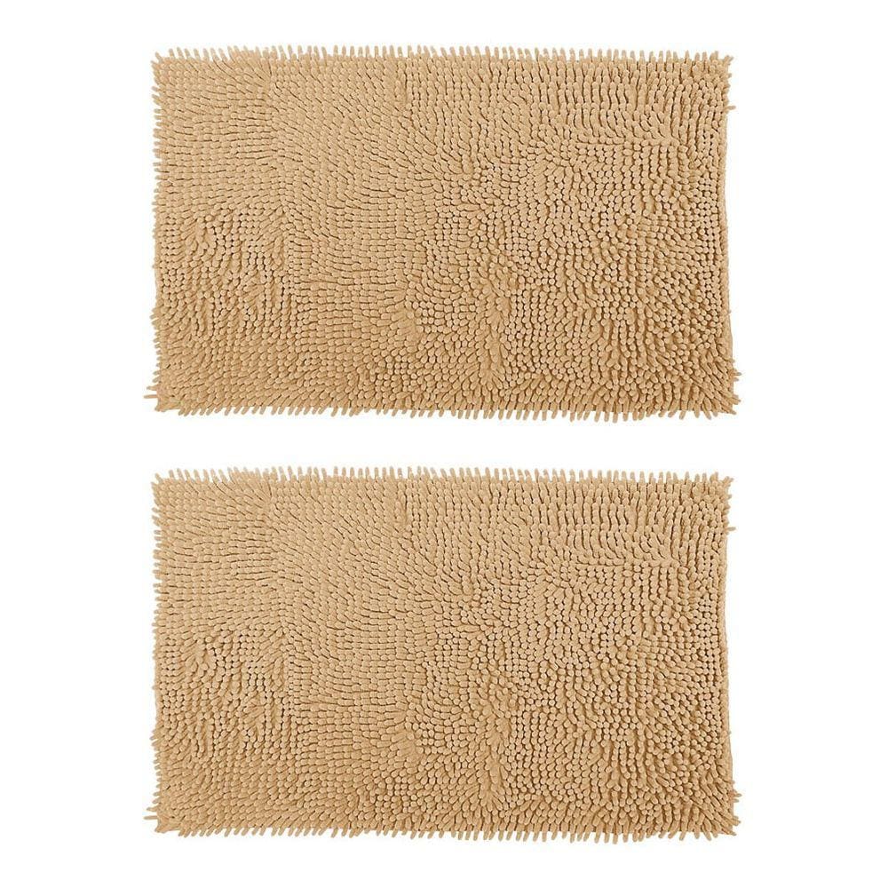 Kit 2 Tapete Banheiro Bolinha 38x58cm Antiderrapante Rozac Khaki