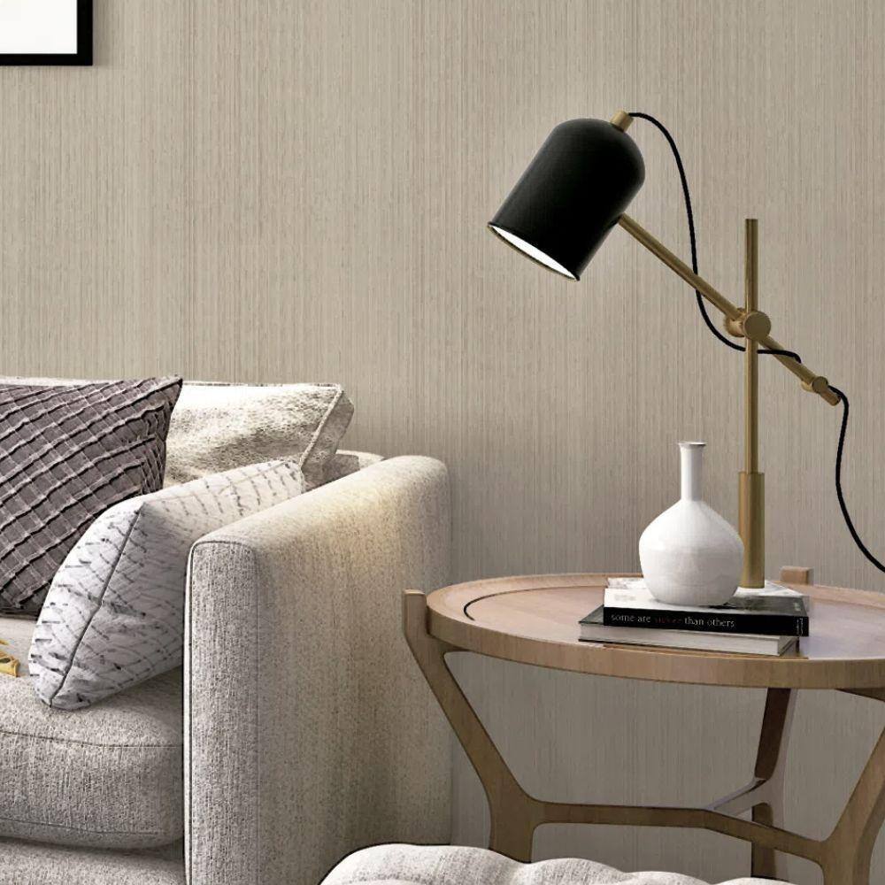 Papel De Parede Colorkey Bege Têxtil - 10mx0.53m