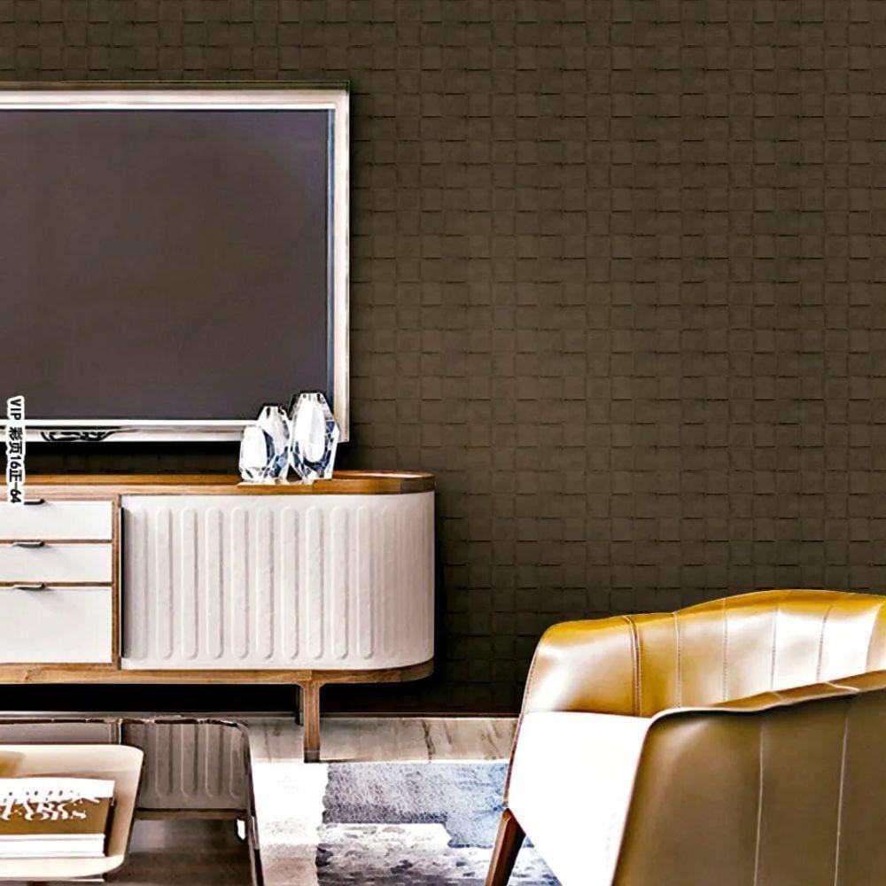 Papel De Parede Geométrico Dourado Vip1063 - 10m X 0.53m