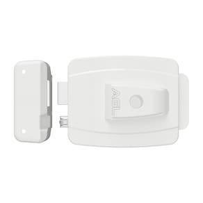 Fechadura AL100R 42mm com botão 12v chave branca AGL