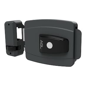 Fechadura mini AGL 42mm simp 12v intern c botão cinza AGL