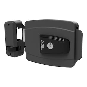 Fechadura AL100 42mm abert interna furação conv 12V cinza AGL