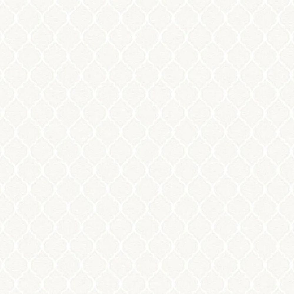 Papel Parede Geométrico Bege/Branco 10m - Ml