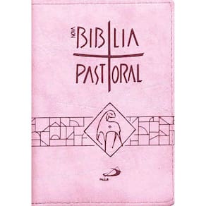 Bíblia Pastoral Média Rosa com Zíper - Edição Paulus
