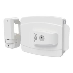Fechadura AL100 ajustável interna furaç conv 12V branca AGL