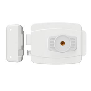 Fechadura AL100R 42mm sem botão 12V chave tetra branca AGL