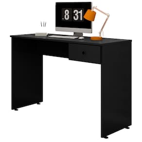 Mesa de Computador com 01 Gaveta Dubai Preto - D`Rossi