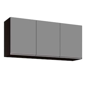 Armário Aéreo de Cozinha Lavanderia 03 Portas Tina 120 cm - D`Rossi