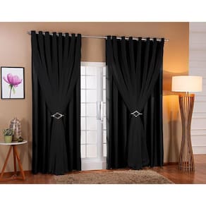 Cortina Voil Com Forro Blackout Tecido 2,80X1,80 Sala Quarto
