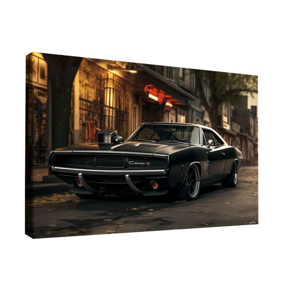 Quadro Dodge Charger Black -- BR ARTES