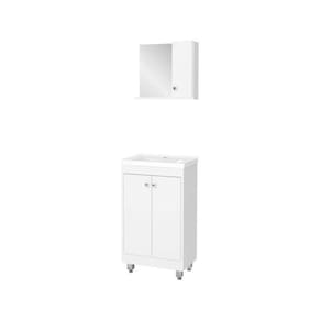 Gabinete Banheiro Com Cuba E Espelheira 45cm Multimóveis Cr10100 Branco Branco